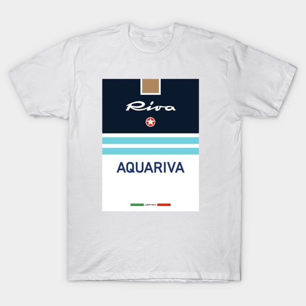 Aquariva Riva Aquarama Italy Italia Riviera Monaco T-Shirt by PB Mary